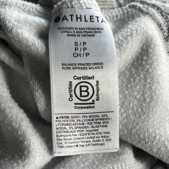 Athleta Balance Dress Eden Floral Grey Small Petite - Picture 6 of 6